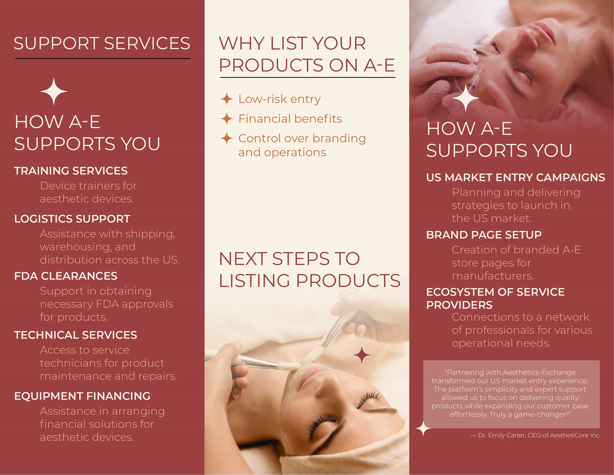 Interior page 2 of a print brochure design for a jewelry company
