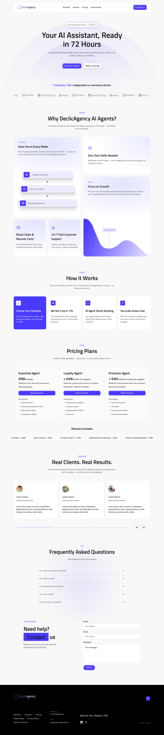 Screen 1 of a portfolio landing page website design