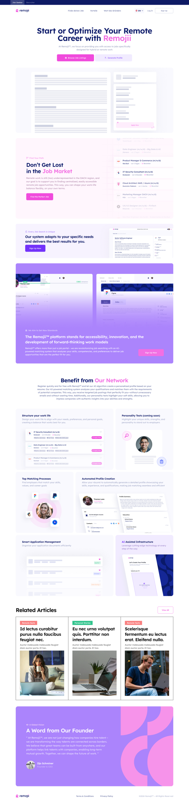 Portfolio Landing Page