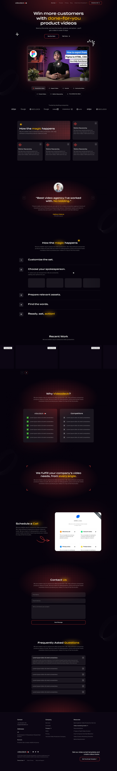 Screen 6 of a portfolio landing page website design