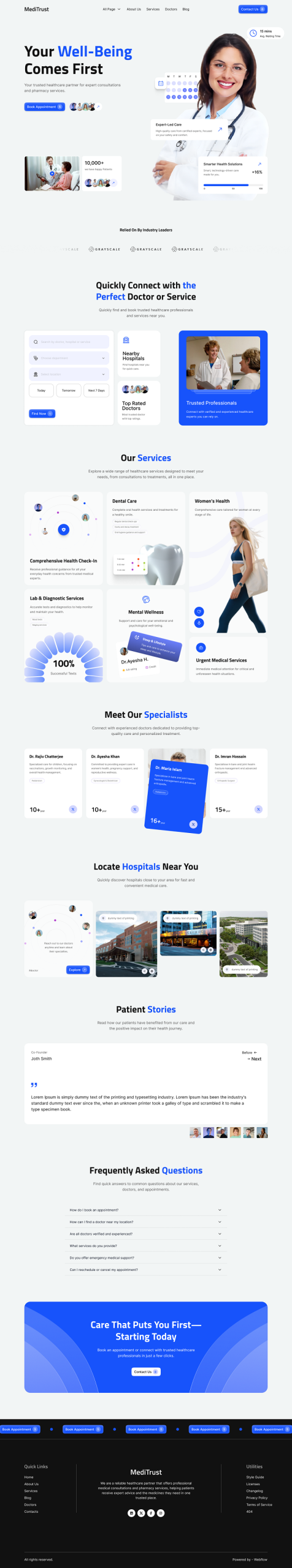 Screen 7 of a portfolio landing page website design