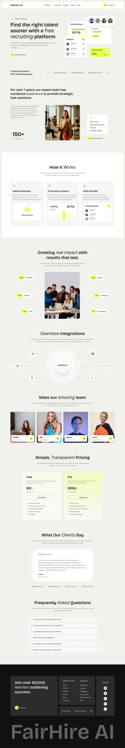 Screen 8 of a portfolio landing page website design